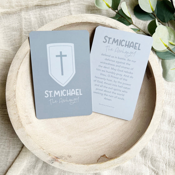 St. Michael the Archangel Catholic Prayer Card for Kids