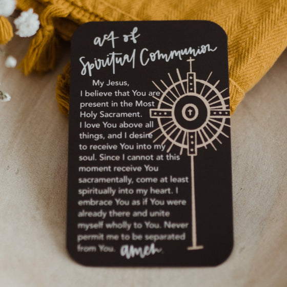 Act of Spiritual Communion Prayer Card