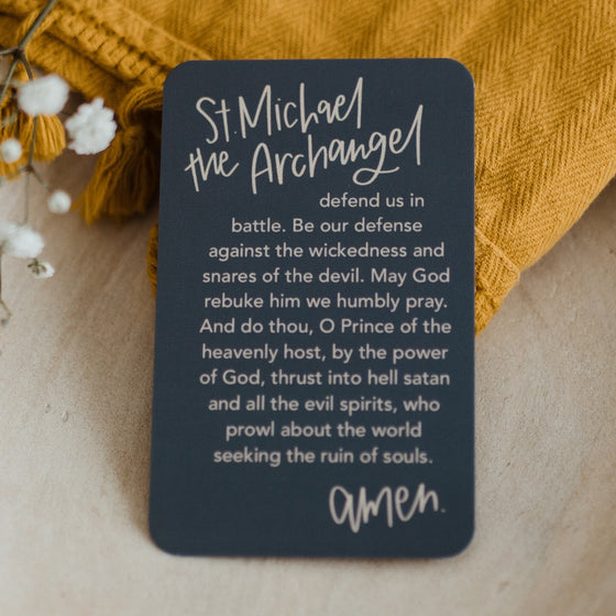 St. Michael the Archangel Catholic Prayer Card