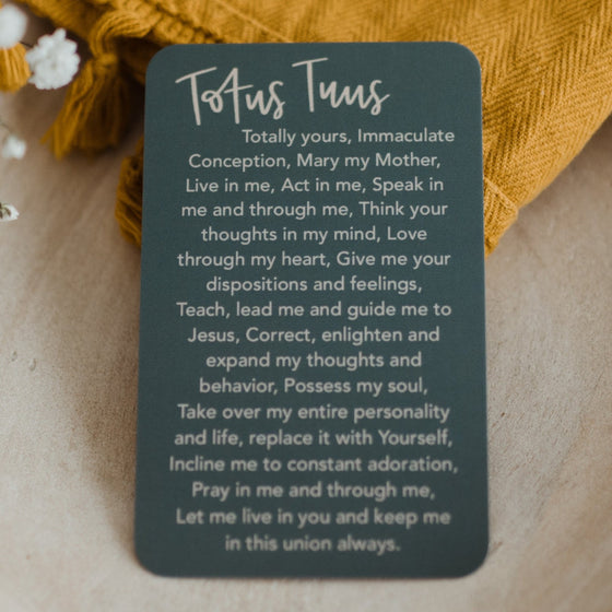 Totus Tuus Catholic Prayer Card